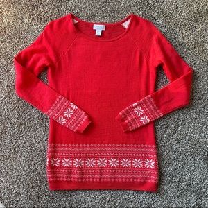 Kenar 100% merino wool Red Christmas sweater XS